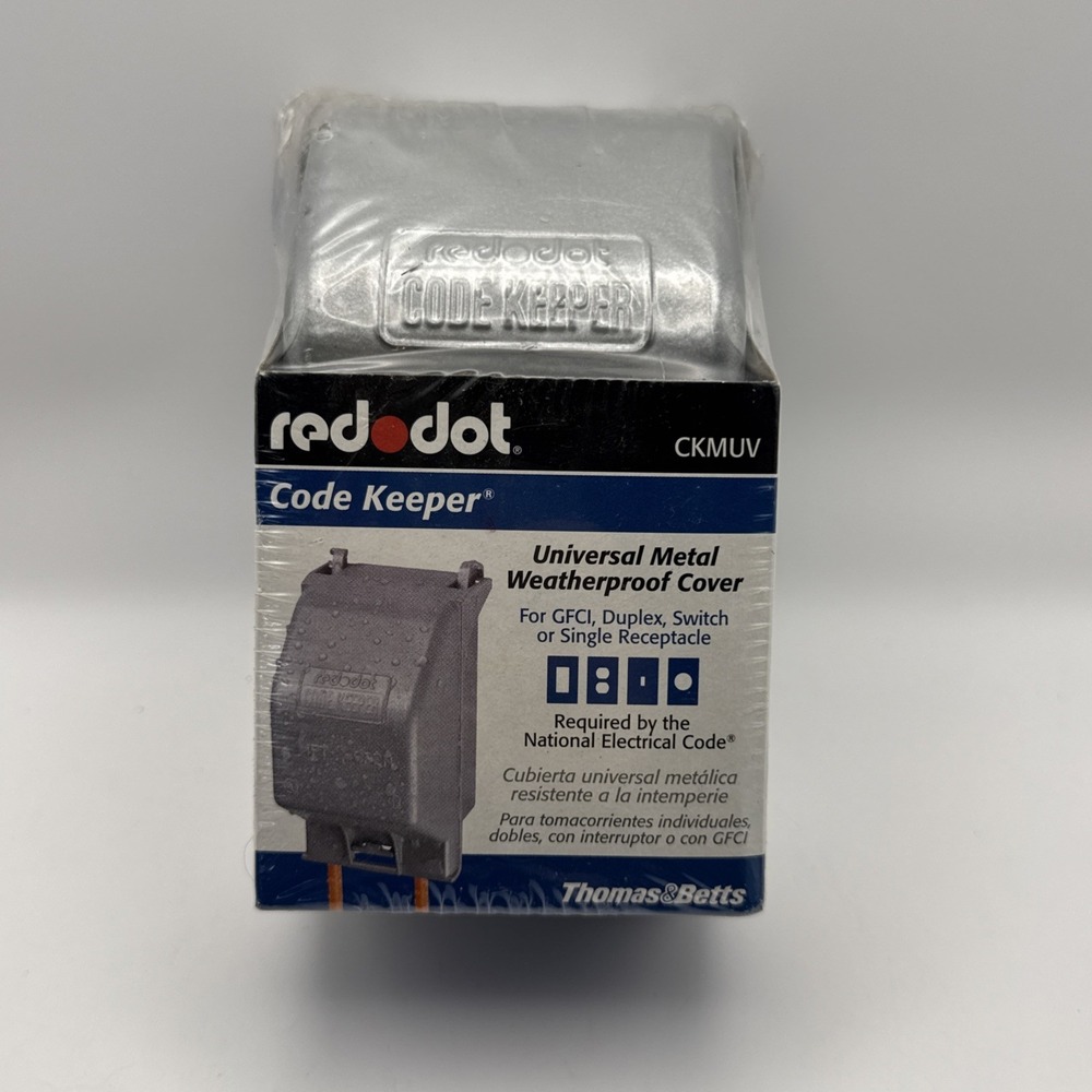 NEW Thomas & Betts Red Dot Code Keeper Universal Metal Weatherproof Cover CKMUV